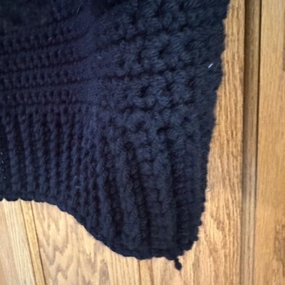 Crocheted Womens Chunky Black Cat Sweater Experiment New Handmade Pullover 3X - Picture 9 of 15
